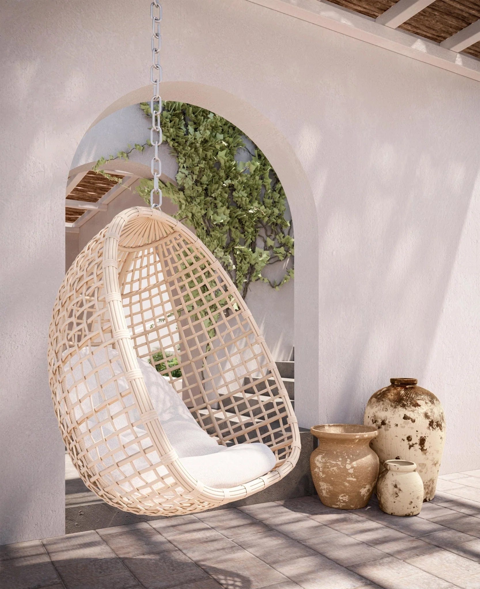Kiawah Outdoor Hanging Chair Meadow Blu