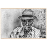 BLU ART Cuban Man with Cigar Wall