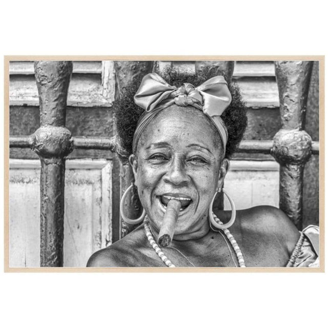 BLU ART Cuban Woman with Cigar Wall