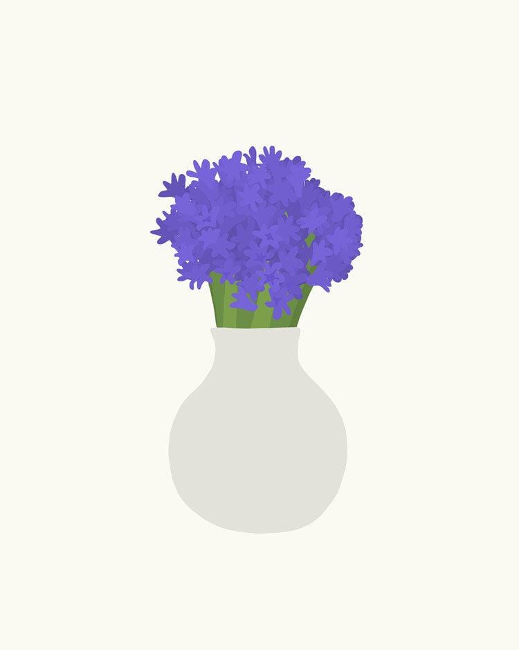 BLU ART Hyacinth In Vase Art