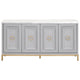 BLU Azure Carrera Media Sideboard Furniture orient-express-6087.DGR-BGLD/WHT 00842279114497