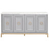 BLU Azure Carrera Media Sideboard Furniture orient-express-6087.DGR-BGLD/WHT 00842279114497