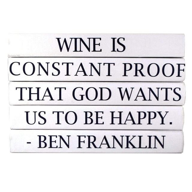 BLU BOOKS - Quotations Series: Ben Franklin / "Wine is..." Decor e-lawrence-QUOTES-05-BEN
