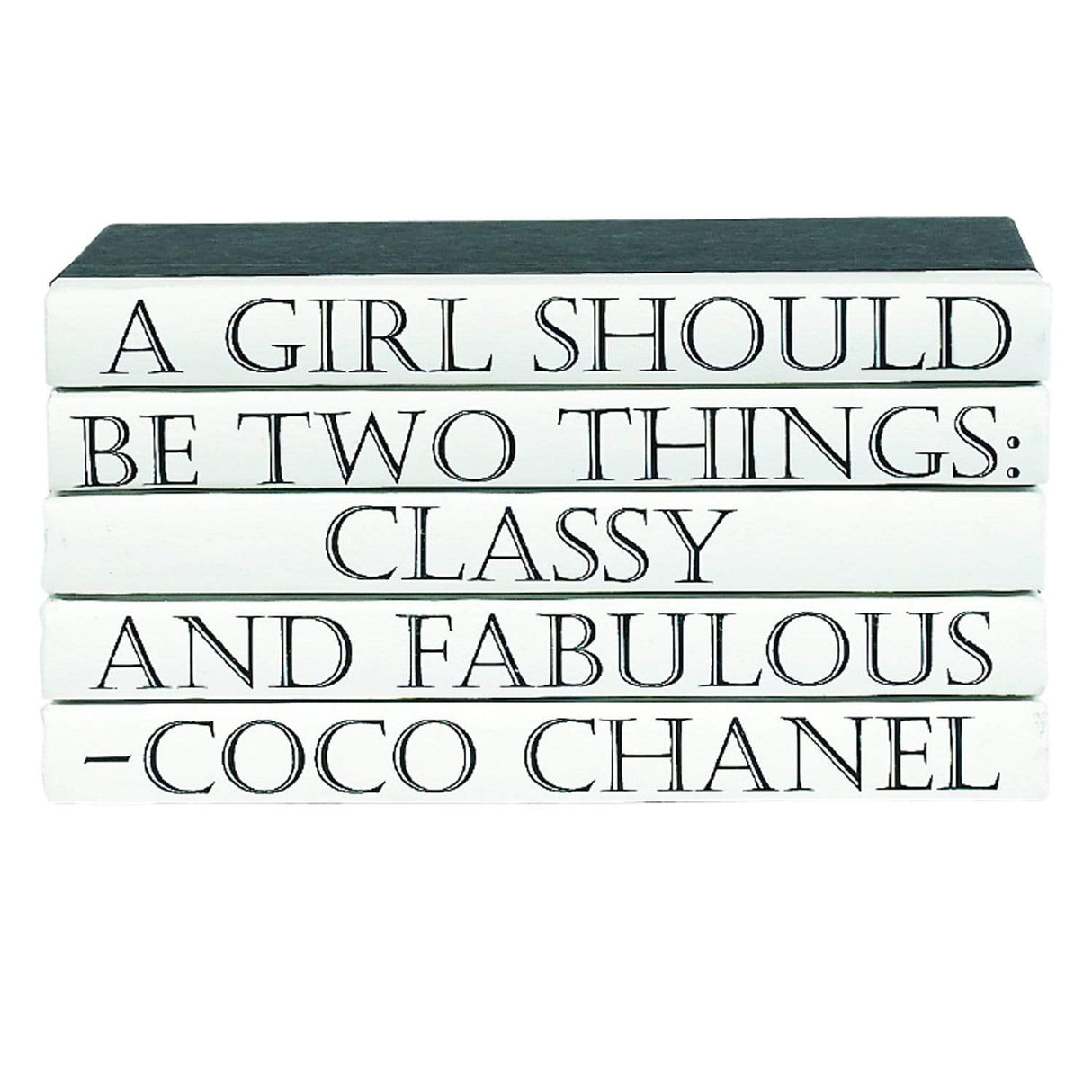 BLU BOOKS - Quotations Series: Coco Chanel / "A Girl Should Be..." Decor E-Lawrence-QUOTES-05/COCO