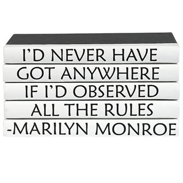 BLU BOOKS - Quotations Series: Marilyn Monroe / "If I'd Observed All the Rules..." Decor e-lawrence-QUOTES-05-MARILYN