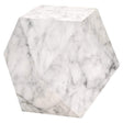 BLU Facet Accent Table - Ivory Marble Concrete Accent Tables orient-express-4613.IVO-MAR