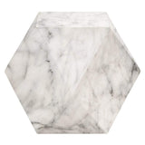 BLU Facet Accent Table - Ivory Marble Concrete Accent Tables orient-express-4613.IVO-MAR
