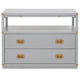BLU Home Bradley 2-Drawer Nightstand Furniture orient-express-6131.DGR/BGLD 00842279114442