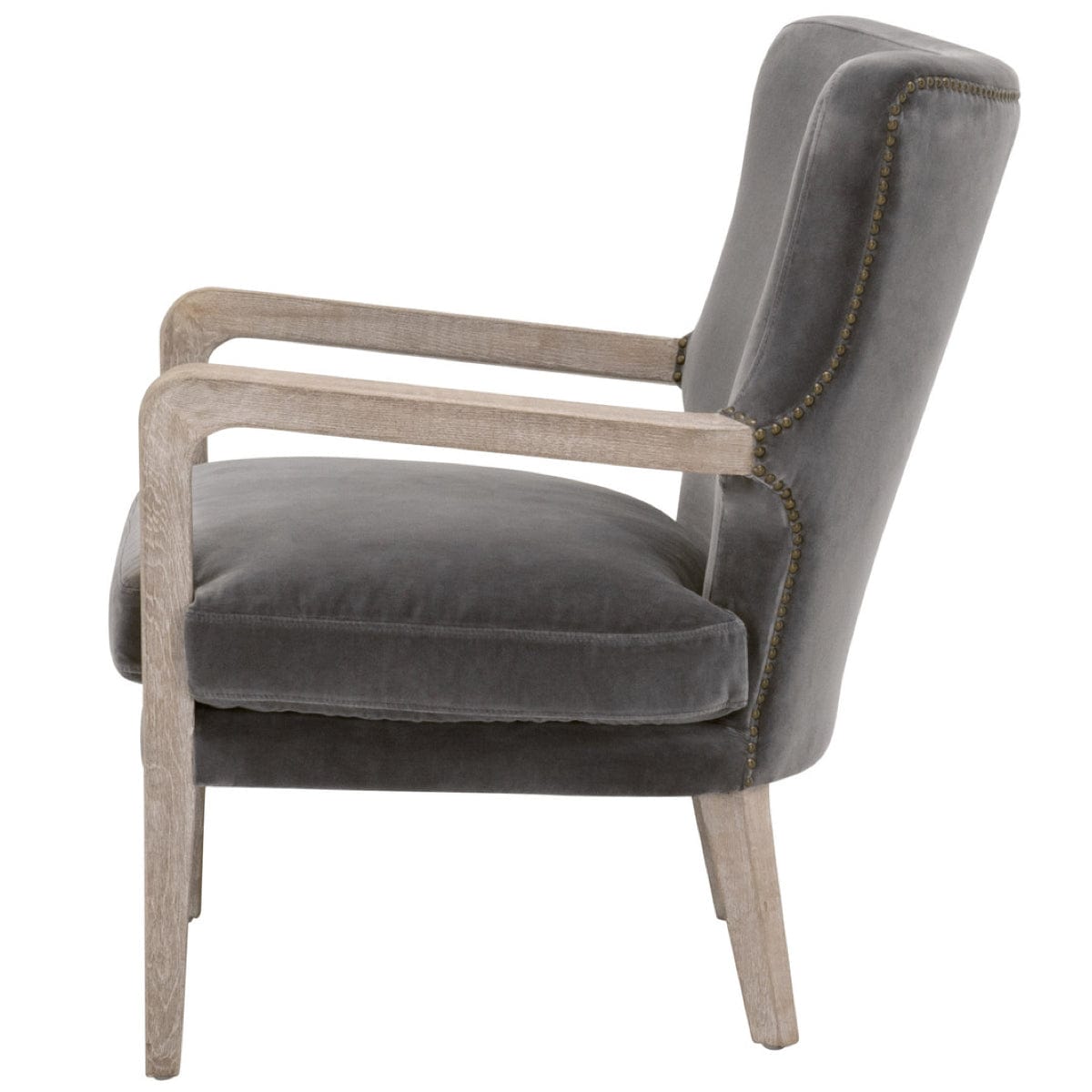 Zentique Louis Club Chair - Natural Oak & Linen