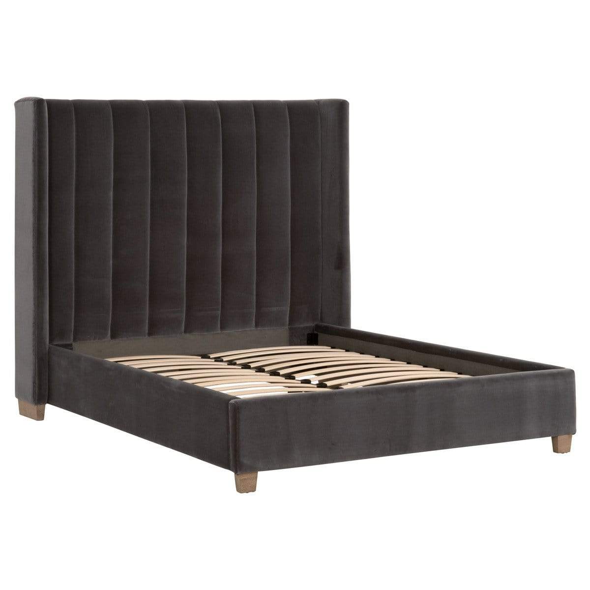 BLU Home Chandler Bed - Dark Dove Velvet Furniture