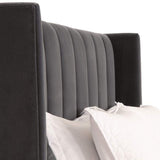 BLU Home Chandler Bed - Dark Dove Velvet Furniture
