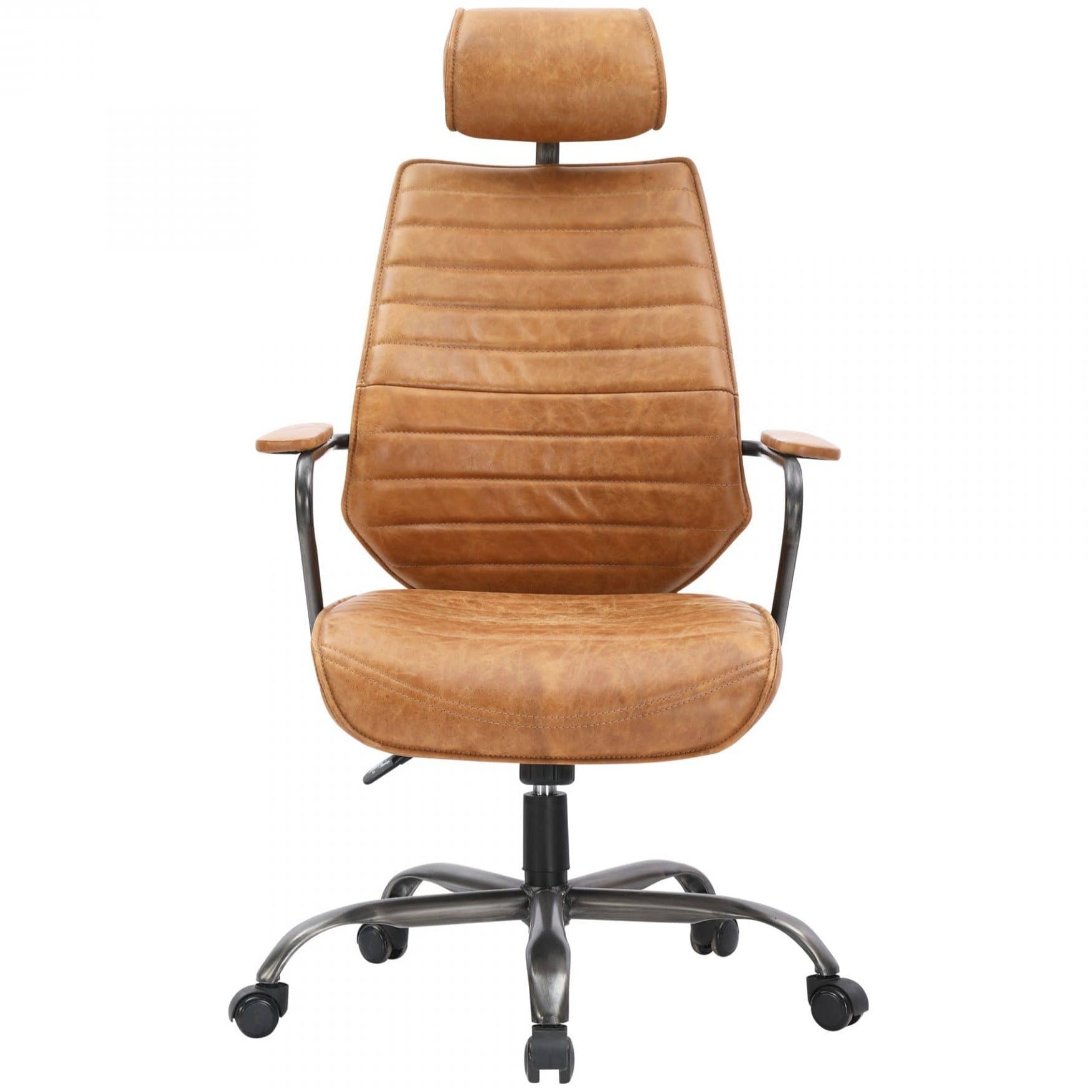 BLU Home Omega Swivel Office Chair Low Back - Tan