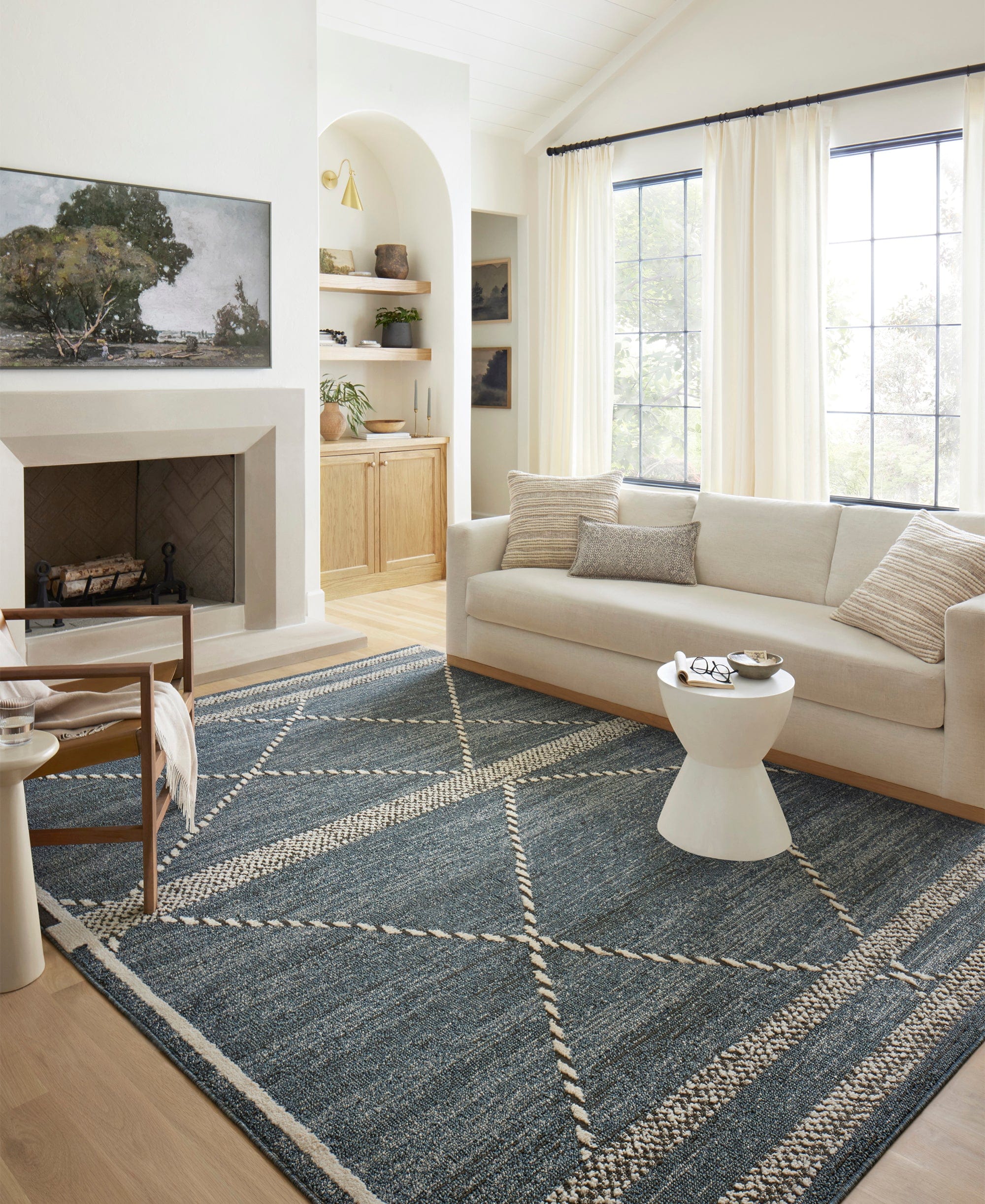 Fabian Denim/Charcoal Rug – Meadow Blu