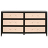 BLU Home Holland 6-Drawer Double Dresser Furniture orient-express-6148.B-BLK/NAT