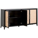 BLU Home Holland Media Sideboard Furniture orient-express-6142.WHT/NAT 842279117078