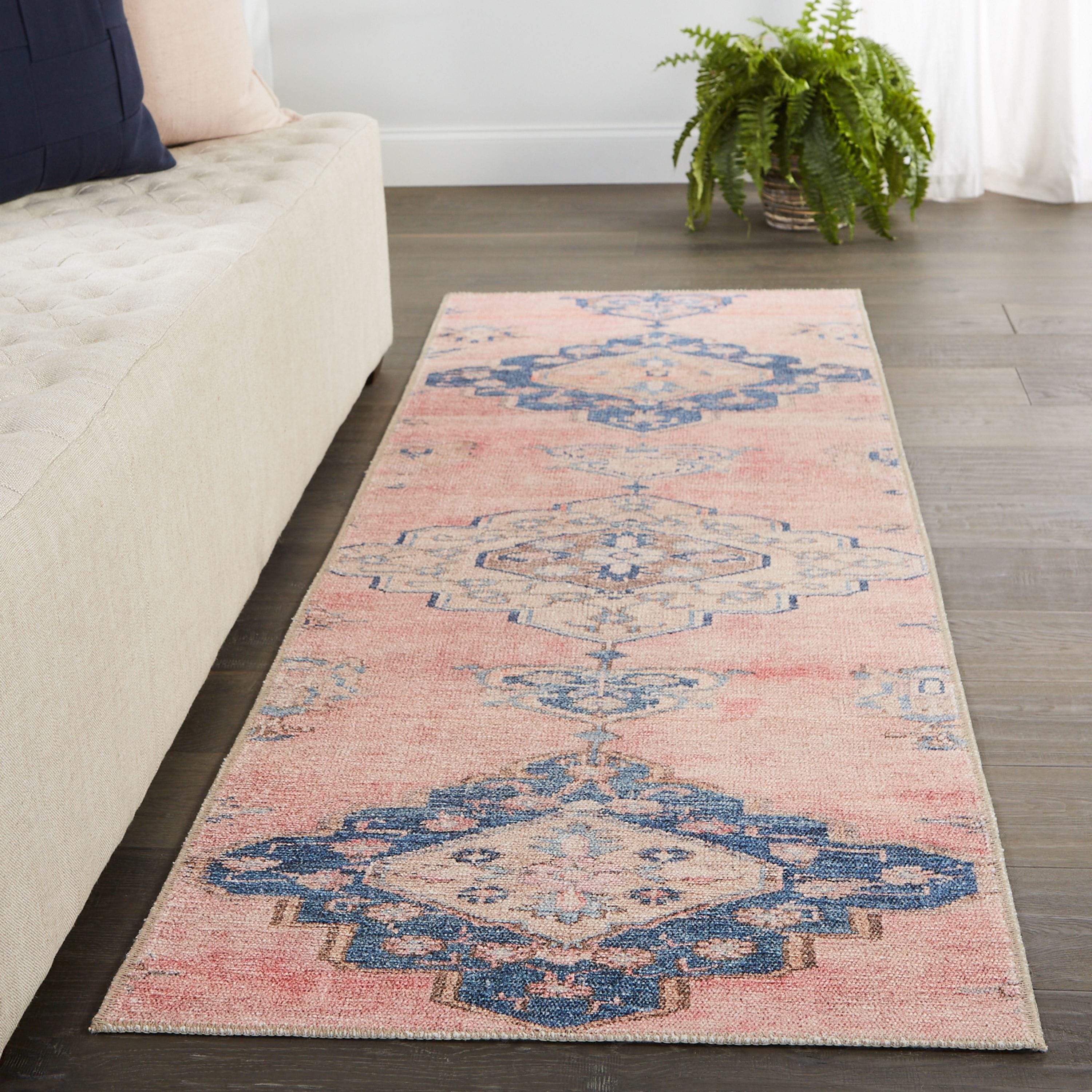 Pink and online blue rug