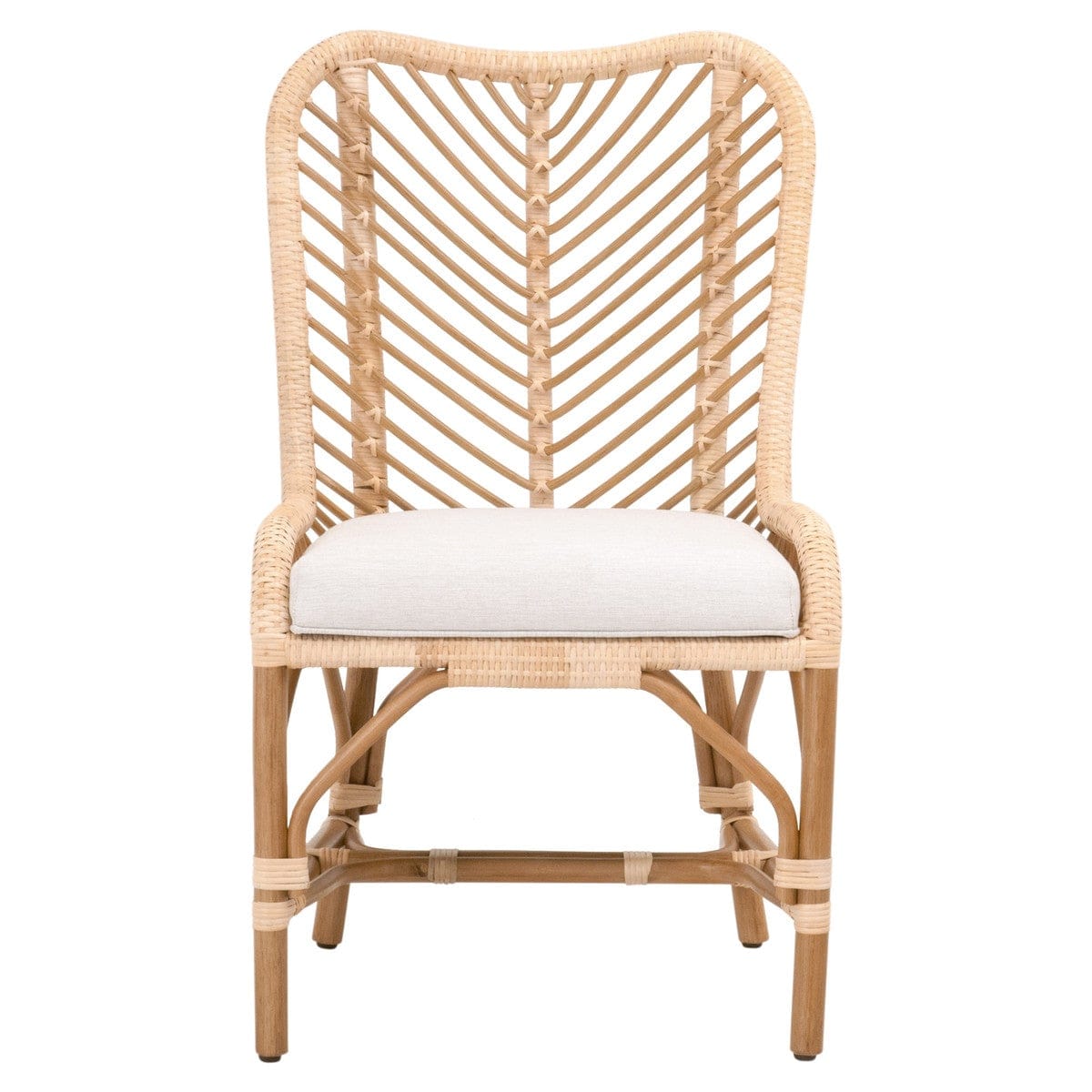 BLU Home Laguna Dining Chair (Set of 2) Furniture orient-express-6833.NAT-R/WHT/NR