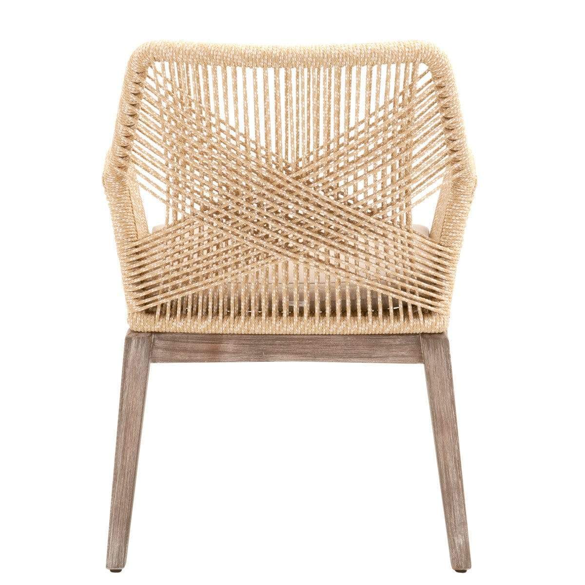 BLU Home Loom Arm Chair - Sand (Set of 2) Furniture orient-express-6809KD.SND/FLGRY/NG 00842279106065