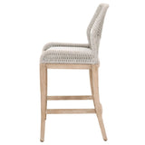 BLU Home Loom Bar Stool - Taupe and White Furniture orient-express-6808BS.WTA/PUM/NG