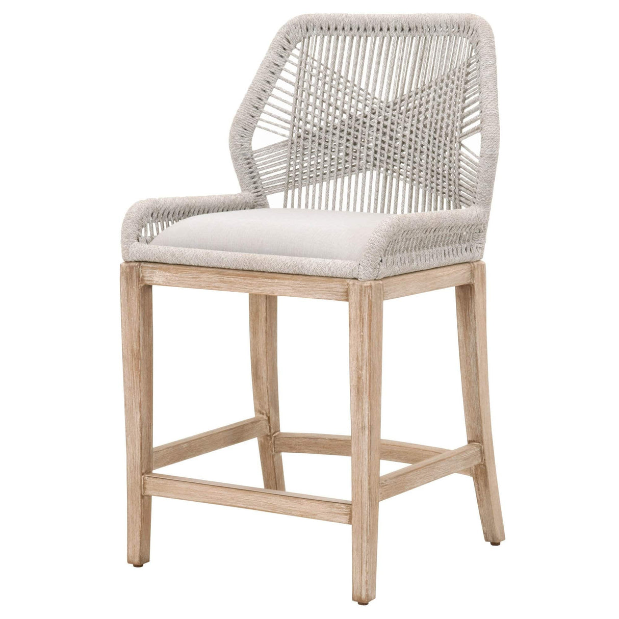 BLU Home Loom Counter Stool - Taupe and White Furniture orient-express-6808CS.WTA/PUM/NG