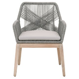 BLU Home Loom Outdoor Arm Chair - Taupe & White (Set of 2) Furniture orient-express-6809KD.PLA-R/SG/GT 842279120627