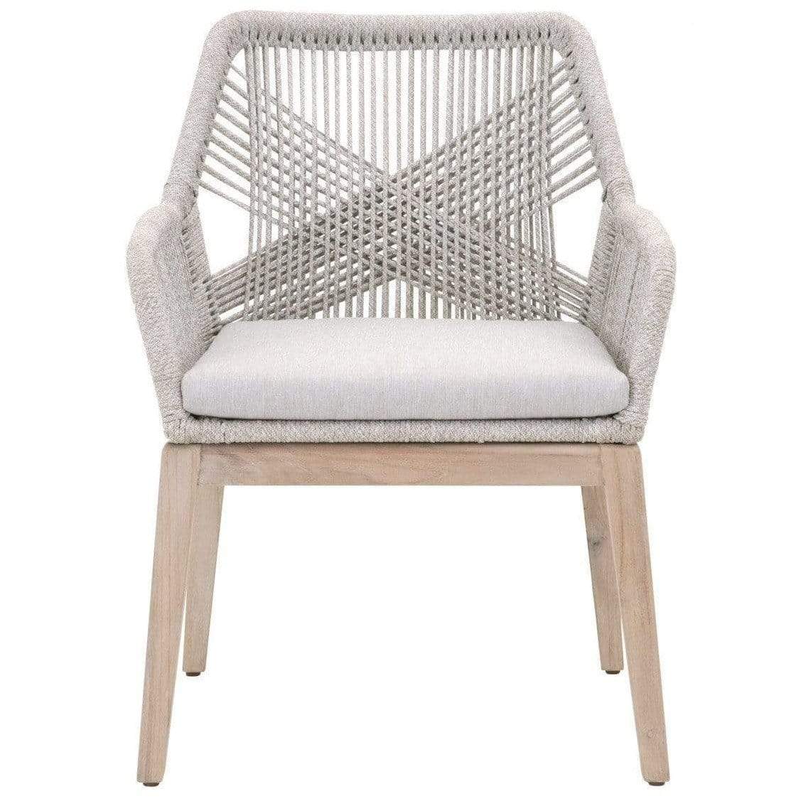 BLU Home Loom Outdoor Dining Chair - Platinum (Set of 2) Furniture orient-express-6809KD.WTA/PUM/GT 842279146559