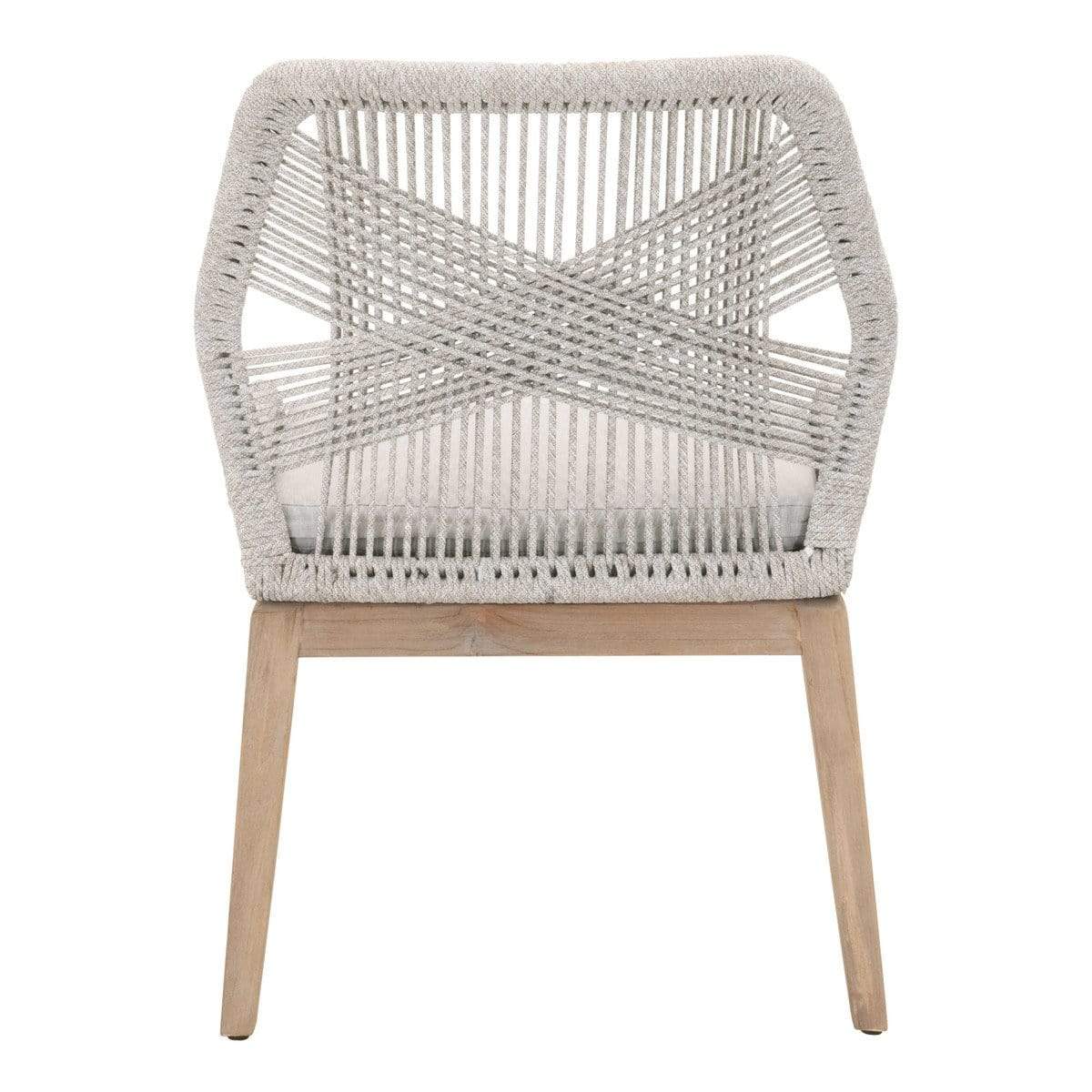 BLU Home Loom Outdoor Dining Chair - Taupe & White (Set of 2) Furniture orient-express-6808KD.WTA/PUM/GT