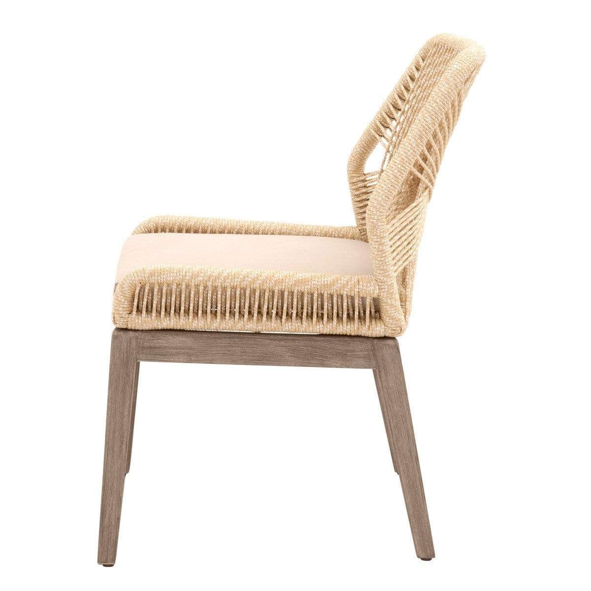 Denholme Unfinished Linen King Louis Back Side Chair