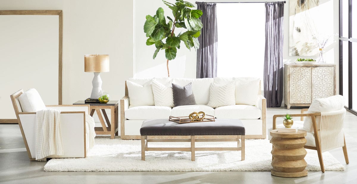 BLU Home Manhattan Wood Trim Sofa Chair Furniture orient-express-6720-1.LPPRL/NG