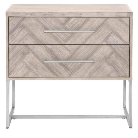 BLU Home Mosaic Nightstand - Natural Gray Furniture orient-express-6048.NG