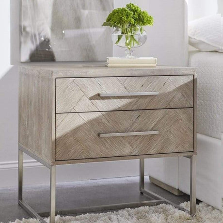 BLU Home Mosaic Nightstand - Natural Gray Furniture orient-express-6048.NG