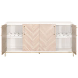 BLU Home Nouveau Media Sideboard Furniture orient-express-6083.WHT/BBRS 00842279115197
