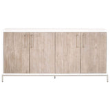 BLU Home Nouveau Media Sideboard Furniture orient-express-6083.WHT/NG-BSTL