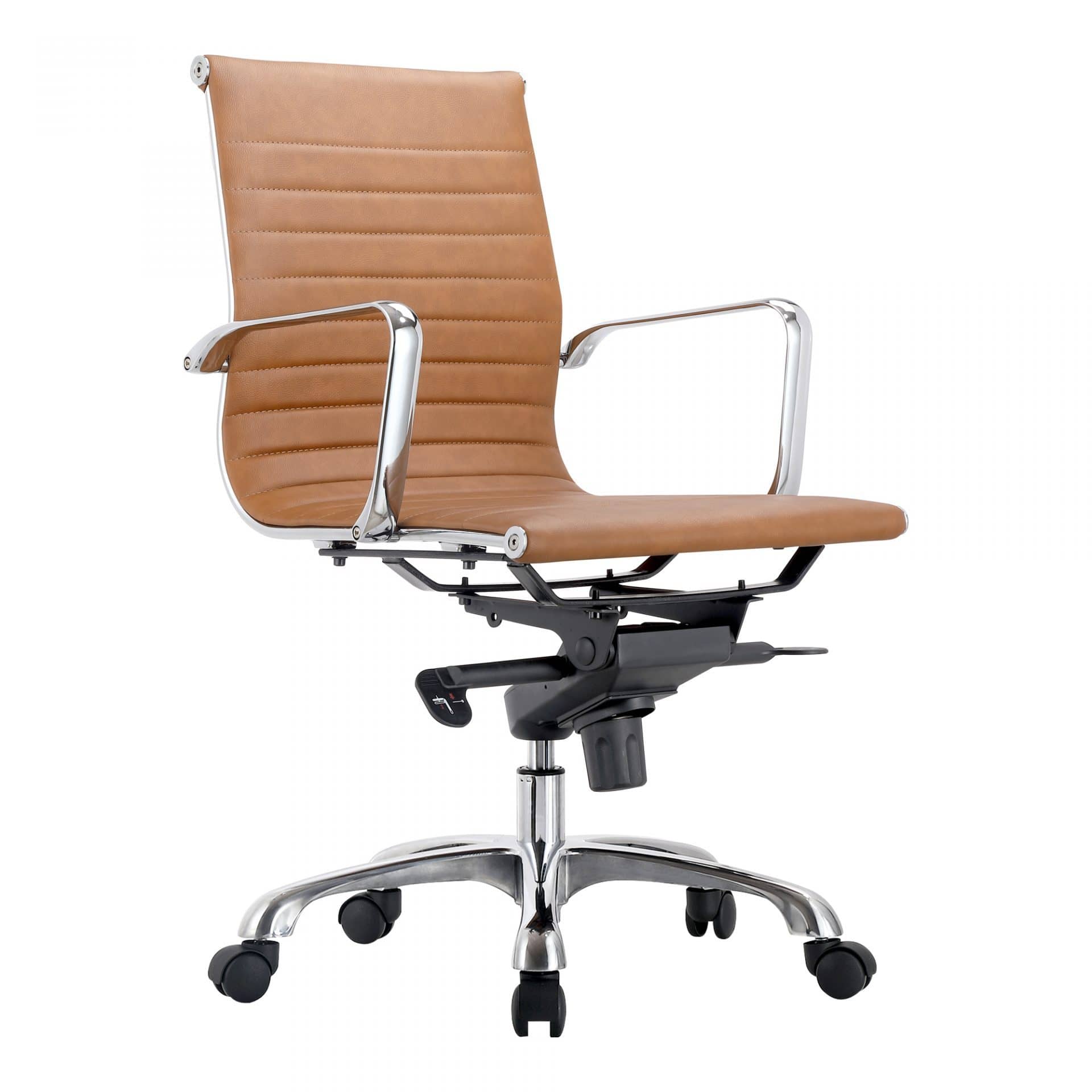 BLU Home Omega Swivel Office Chair Low Back - Tan