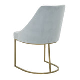 BLU Home Parissa Dining Chair - Coastal Velvet (Set of 2) Furniture orient-express-6011.COA-BGLD