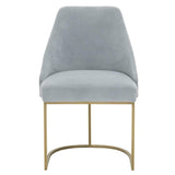 BLU Home Parissa Dining Chair - Coastal Velvet (Set of 2) Furniture orient-express-6011.COA-BGLD