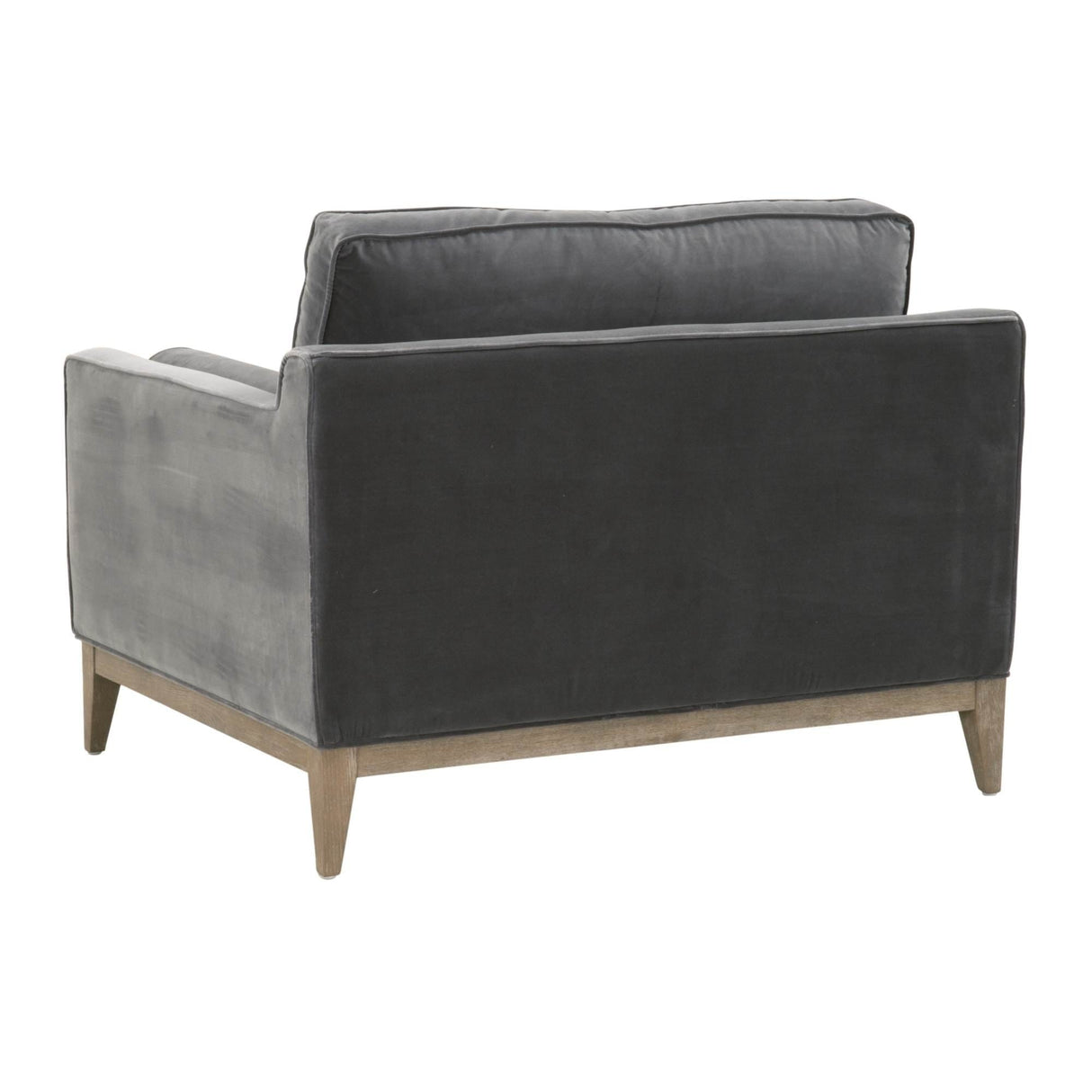 BLU Home Parker Post Modern Sofa Chair - Dark Dove Velvet Furniture orient-express-6602-1.DDOV/NG