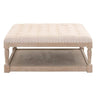 BLU Home Townsend Upholstered Coffee Table - Windowpane Pebble Furniture