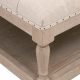 BLU Home Townsend Upholstered Coffee Table - Windowpane Pebble Furniture