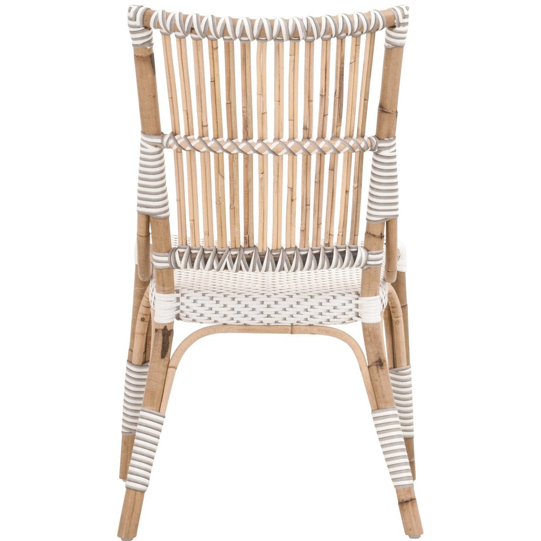 BLU Home Tulum Dining Chair Furniture orient-express-4111.WHT-STO/NAT
