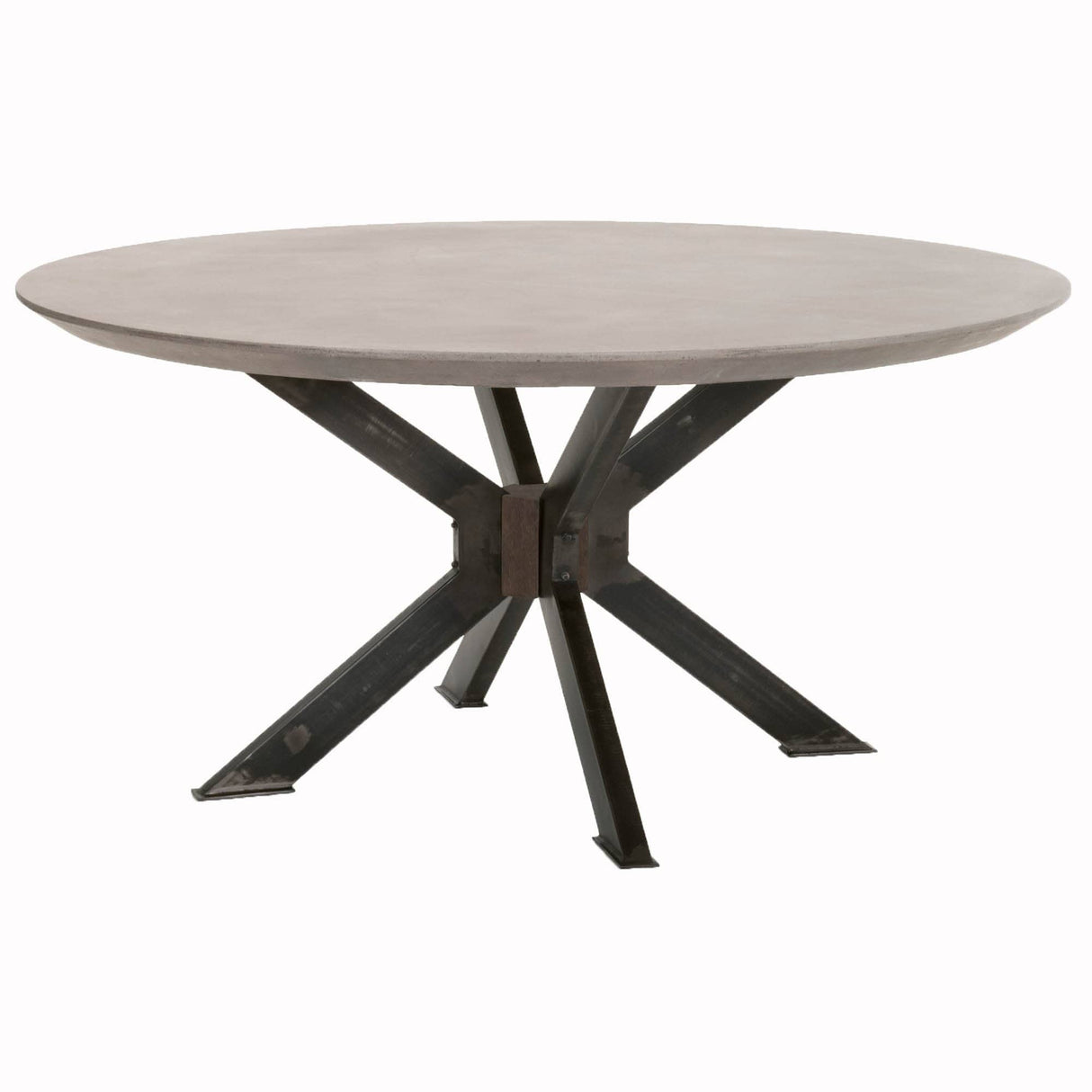 BLU Industry Round Dining Table Furniture orient-express-4632-RD.BLK/AGRY