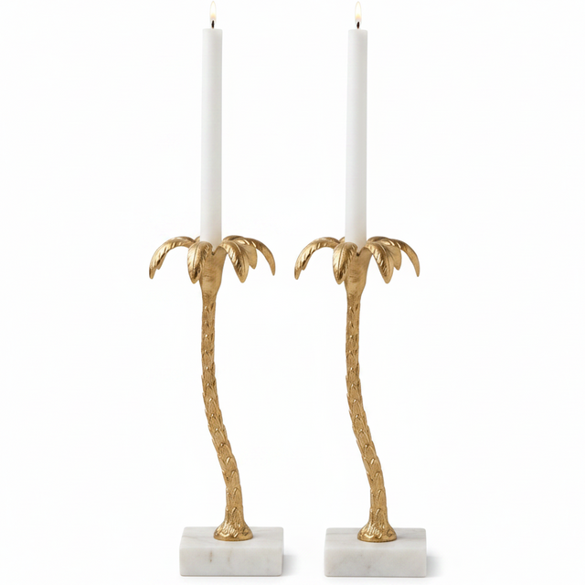 Blue Pheasant Farrah Candle Holders (Pack of 2) Pillow & Decor blue-pheasant-BP003374
