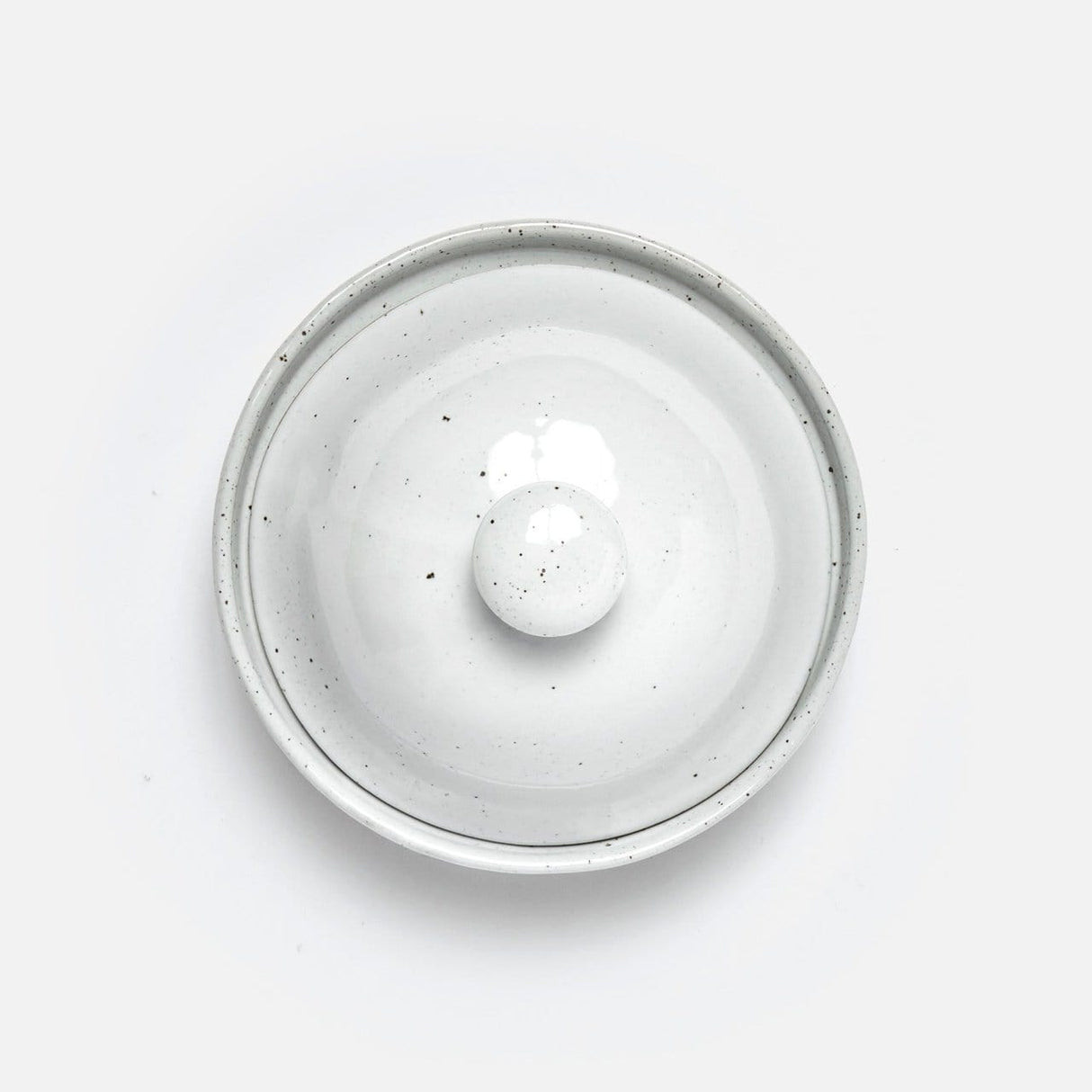 Blue Pheasant Marcus Cloche Serving Platter - White Salt Glaze Decor