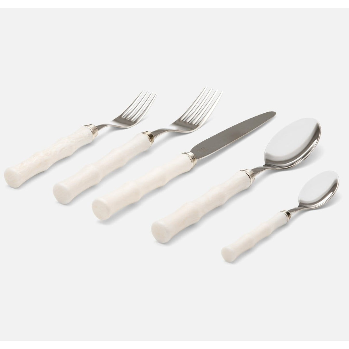 Blue Pheasant Mark D. Sikes Montecito 5-Piece Flatware Set Decor blue-pheasant-montecito-flatware-set-stainless-steel-acrylic