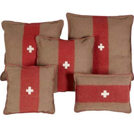 BoBo Intriguing Objects Swiss Army Pillow Cover - Brown/Red Pillow & Decor