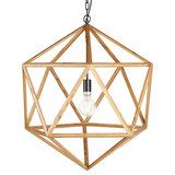 BoBo Intriguing Objects Wooden Polyhedron Pendant - Natural Lighting