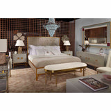 Boyd Lozenge Bench - Misha Cream Furniture boyd-1302060