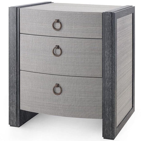 Villa & House Albert 3-Drawer Side Table Accent & Side Tables villa-house-ABR-130-6301-91-PULL-BND-804