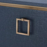 Villa & House Ansel 4-Door Cabinet - Navy Blue Furniture