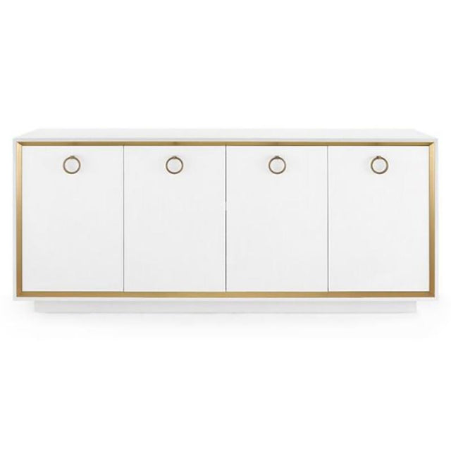 Villa & House Ansel 4-Door Cabinet - White Furniture